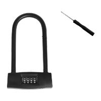 鸣固 密码U形锁[2022升级款]黑色(内长16.5cm)