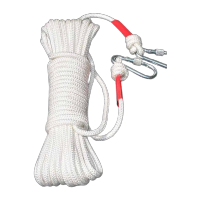 鸣固  安全绳户外攀岩爬山绳 钢丝内芯登山绳高空作业保险绳晾衣绳应急救援绳 双钩带钢芯 50米