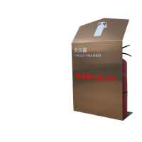 鸣固 201折弯两个装灭火器箱400*180*680玫瑰金色无指纹