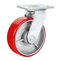 鸣固重型聚氨酯PU脚轮5寸万向轮