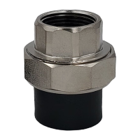 鸣固 热熔水泵接头 内丝外牙双活接 PE活接 63内丝PE活接