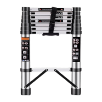 鸣固 铝合金伸缩梯2米 7步梯