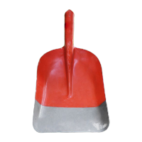 鸣固 ZJ4203 园林农用工具铲子种花铁锨汛抗洪铁锹 除雪铲 红色大铁锨煤铲 总长50cm宽28cm