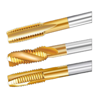 鸣固 镀钛螺旋丝锥机用丝锥丝攻不锈钢专用 M6 3个起发KW8231