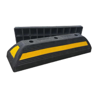 鸣固 橡塑停车位挡车器 车库限位器 车轮车位定位器止退器100橡塑欧型定位器-质保十年1000*200*150