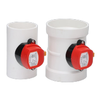 鸣固 PVC-4Nm电动风阀 带硅胶密封圈密闭阀 通风管道圆阀 风量调节阀 110mm(220v)4牛