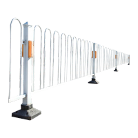 鸣固 市政道路护栏 京式马路公路交通安全围栏室外路障栏杆 镀锌京式护栏 加厚款0.6m高*3.08m长/套