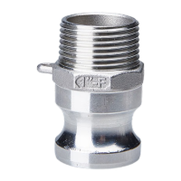 鸣固 304不锈钢快速接头F型 钢丝管快接高压水管活接阳头卡扣式 直插式  1寸 DN25