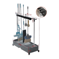 鸣固 移动落地式拖把架不锈钢放扫把拖布置物架商用清洁工具收纳沥水架 星灰色大盆 9挂 11钩 KW096197