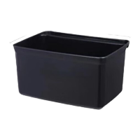 鸣固 收餐盆 饭店餐车收集垃圾桶加厚塑料收碗盆餐具盘长方形残渣收餐盒 餐车短挂桶CW962759