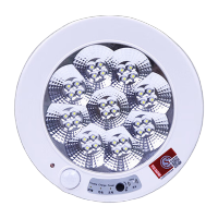 鸣固 人体红外线感应LED声光控吸顶灯 楼道感应灯应急消防灯 梅花款吸顶灯220 8W人体感应+强启 2台装