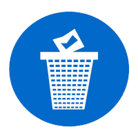 鸣固 物品定位贴 5S6S现场管理标志标签 办公规范标识标签 垃圾桶 1个MGF1097