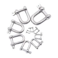 鸣固 弓形起重卸扣 304不锈钢 D型卸扣 弓型卸扣 弓型:M6(10个)