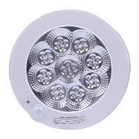 鸣固 消防声光控吸顶灯 LED楼道雷达人体感应灯过道应急照明灯 8W人体感应+消防强启