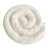 鸣固 吸油棉化学品吸附棉条 清理围堵吸油不吸水白色条12.7cm*6m