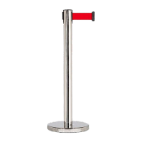 鸣固 一米线栏杆 警戒线隔离伸缩带加厚不锈钢栏杆座银行护栏宾馆酒店机场围栏杆 不锈钢2米线