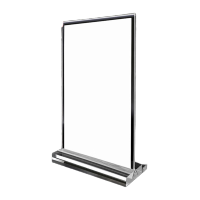 鸣固 T型亚克力强磁透明桌牌 A4双面台牌立牌展示牌酒水牌餐牌 台卡 竖款21*29.7厘米(5个) KW091091