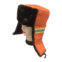 鸣固 环卫工冬季加厚加绒保暖工作帽清洁工物业保洁员雷锋帽子 环卫帽 1条反光带 MG-TB-2405-1