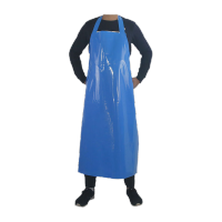 鸣固 TPU环保围裙 防污防油耐寒不发硬无异味食品围裙 大巾饭单围腰 白色厚 蓝色 均码