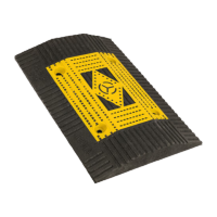 鸣固 橡塑减速带汽车限速垄加厚斜坡缓冲带公路道路面坡道7个厚方框减速带500*350*70