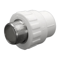 鸣固 PPR4分带丝承插式嵌件直接 不锈钢内丝外丝螺纹接头 PPR管件接头 外螺纹直接40*1 1/4