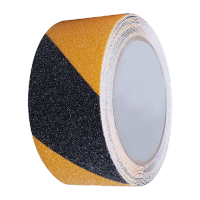 鸣固 磨砂防滑胶带地面划线贴条橡胶黄黑警示胶条瓷砖磨砂贴片楼梯耐磨地贴 10CM宽*5米 黑黄