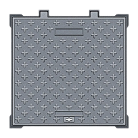 鸣固 球墨铸铁方井盖 方形双开井盖市政下水道排污井盖雨水井盖800*800 B125过小车