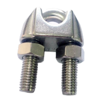 鸣固 不锈钢钢丝绳卡头 钢丝绳夹头 钢丝绳U形夹 直径:M32 WQGP