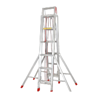 鸣固 双面铝合金伸缩人字梯特厚工程款 7米