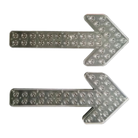 鸣固 交通指示灯 洒水车工程车箭头灯 通用60CM 8灯透明外壳双箭头 (含控制器)