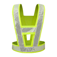 鸣固 反光背心马甲反光衣交通骑行 V型反光背带KW600087