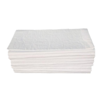 鸣固 ZJ3617 吸油棉工业吸液酸棉吸附棉吸油毯化学品海上漏溢油船用吸油毡 吸油片 40*50cm100片 4mm