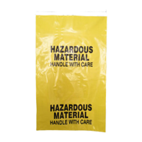 鸣固 化学品泄漏应急箱化学品溢洒套装危险液体泄露处理 聚乙烯防化垃圾袋 48*76*16丝黄色 50个
