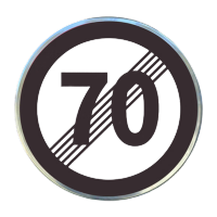 鸣固 圆形限速牌 直径100cm 解70