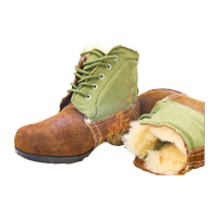 鸣固羊毛防寒加厚防滑劳保鞋军绿老式大头鞋户外工作冷库棉鞋 44