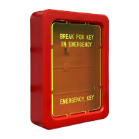 鸣固 消防逃生应急钥匙盒 工程塑料火警联动门窗紧急钥匙箱 方形英文钥匙盒