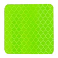 鸣固 安全反光贴车门车尾多功能警示遮挡贴 汽车电动车摩托夜行警示贴 3*8cm长条 黄绿10个MGF1091