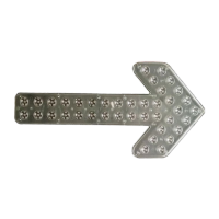 鸣固 交通指示灯 洒水车工程车箭头灯 通用35CM 8灯透明外壳单只