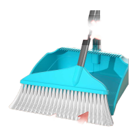 鸣固扫把簸箕套装 卫生间软毛扫地扫帚 撮箕干湿两用刮水器 扫把+簸箕两件套蓝色