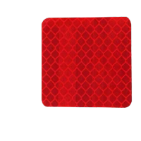 鸣固 安全反光贴车门车尾多功能警示遮挡贴 汽车电动车摩托夜行警示贴 5cm方形 红色10个MGF1092