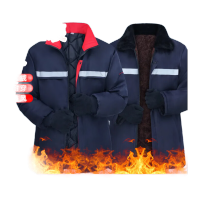 鸣固 冬季棉服男加绒加厚劳保工作服户外保暖防寒棉衣耐脏工地外套 夹克加厚棉服 90码(160-200斤)