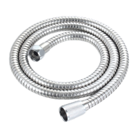 鸣固 不锈钢双头淋浴管 双扣耐压加密花洒软管 喷头弹簧软管 2m铜芯双扣管 5个