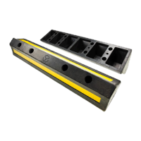 鸣固 橡胶停车位挡车器 车库限位器 车轮车位定位器止退器75一字膜定位器750*150*100