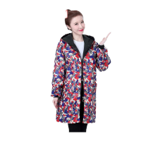 鸣固 加绒罩衣 秋冬季防污保暖搬运工作服 长袖连帽防污大褂 红迷彩 4XL MG-ST-9481