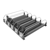 鸣固 饮料推进器 自动推进滑道货架置物架 黑色E型款380MM(5个装)