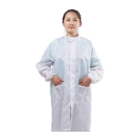 鸣固 立领大褂 静电服工作服无尘服连体大褂工作衣服 白色M MG-ST-2391-1