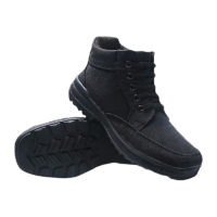 鸣固 防寒鞋 保暖05棉鞋加绒加厚防滑棉鞋 黑色 44 MG-ZB-1665