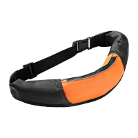 鸣固 自动充气救生腰带拉链带口袋大浮力三秒充气气胀式救生圈 橙色自动款