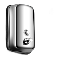 鸣固 不锈钢手动皂液器 酒店浴室手动壁挂式皂液器 浴室皂液器1000ML