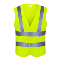 鸣固 反光背心马甲反光衣交通骑行荧光网两横两竖魔术贴款